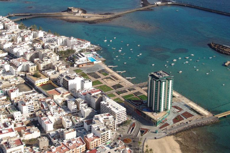 Vista aérea del litoral de Arrecife