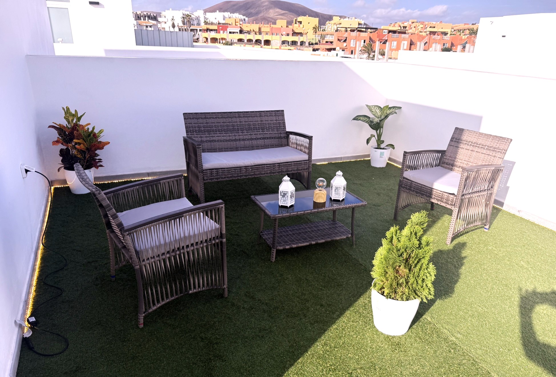 Atardecer y terraza